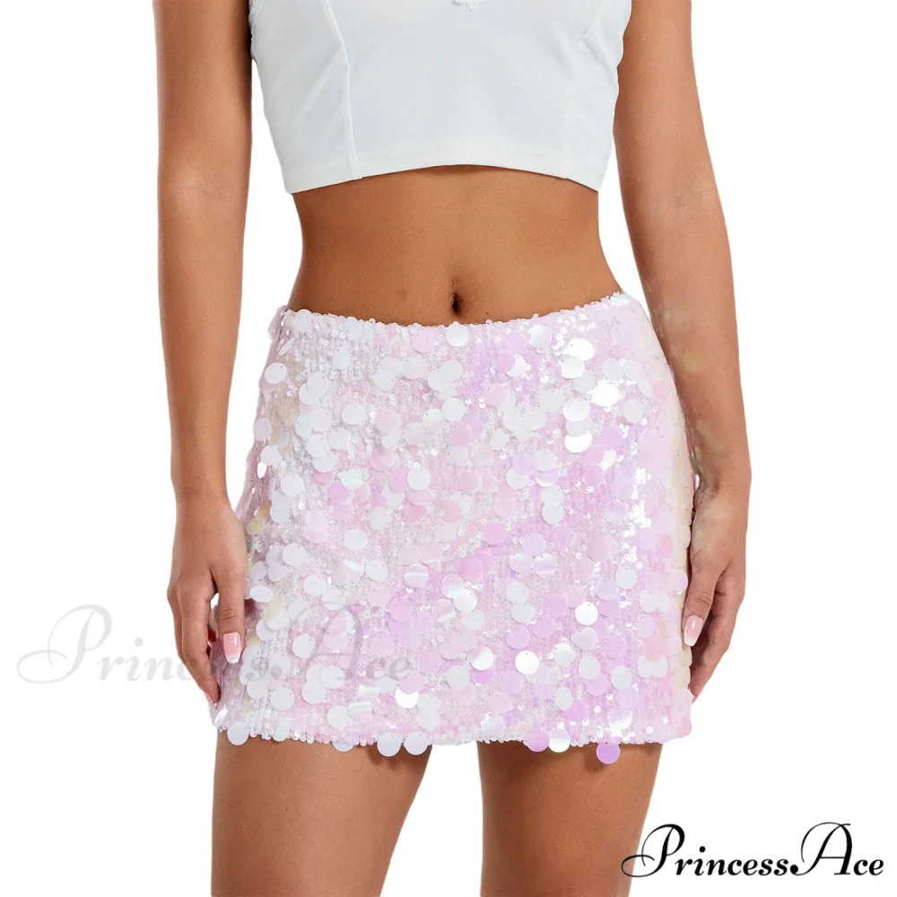 Shimmer Sequin Sparkle Mini Skirt - Image 8
