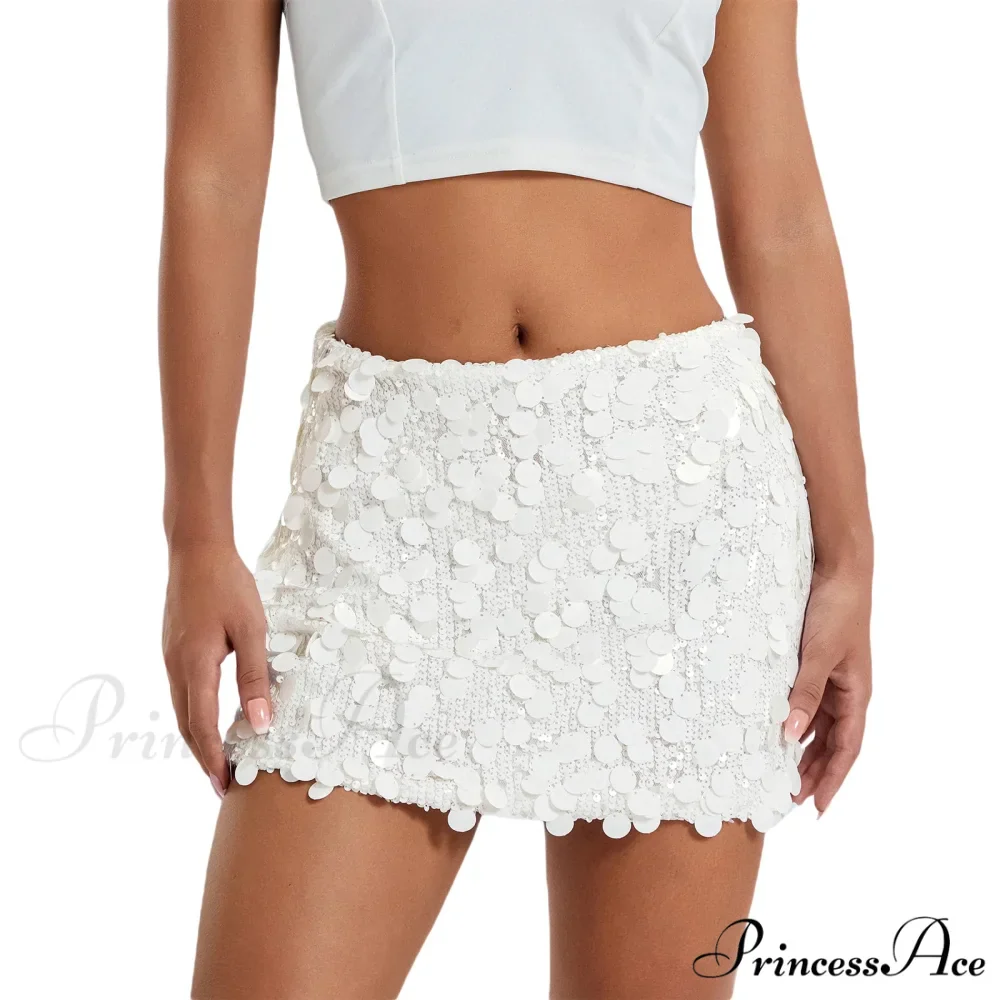 Shimmer Sequin Sparkle Mini Skirt - Image 9
