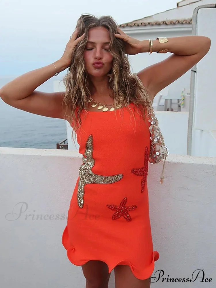 Shimmering Beaded Short Dress - Image 5