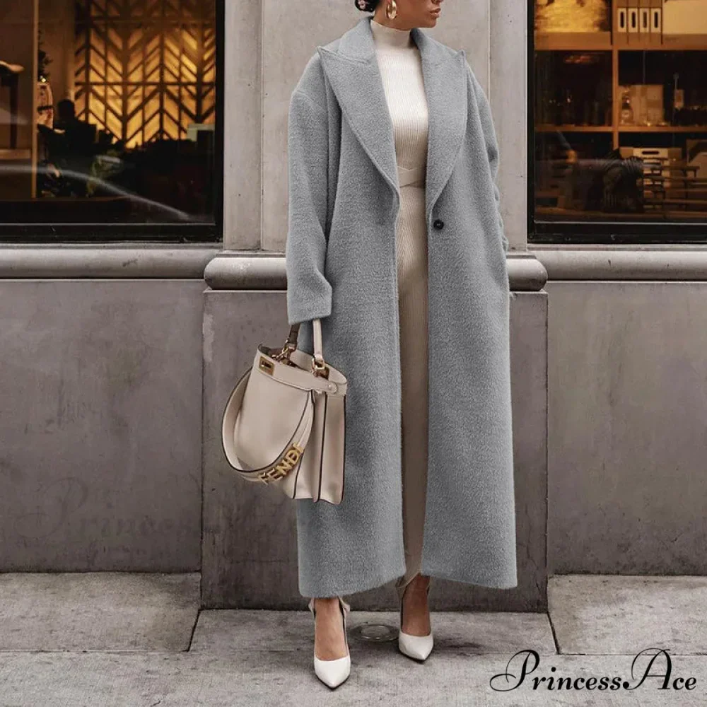 Shirt Collar Soft Rotate Collar Cold Weather Overcoat - Image 4