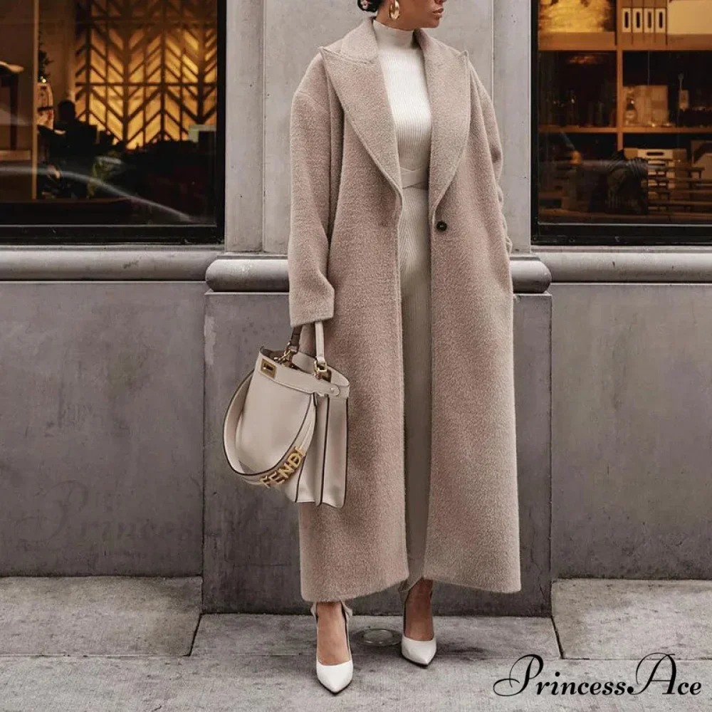 Shirt Collar Soft Rotate Collar Cold Weather Overcoat - Image 7