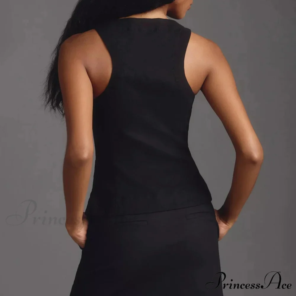 Shirt Waistcoat Cropped Top - Image 6