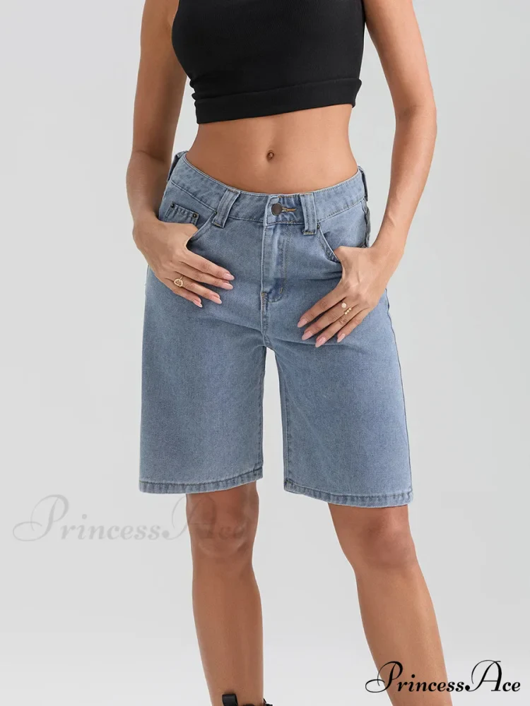 Short Button Denim Short - Image 2