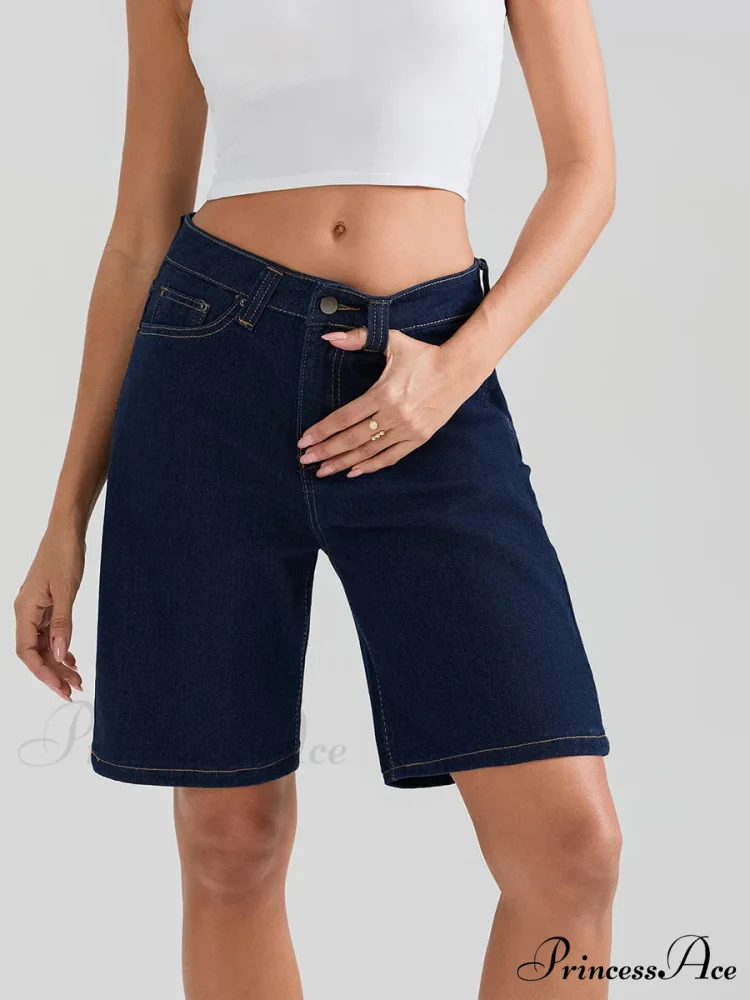 Short Button Denim Short - Image 5