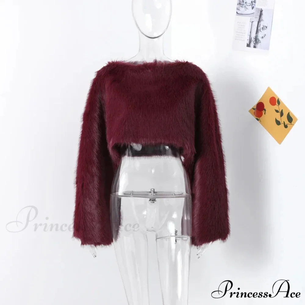 Short Neck Short Revealed Belly Coat - Image 5