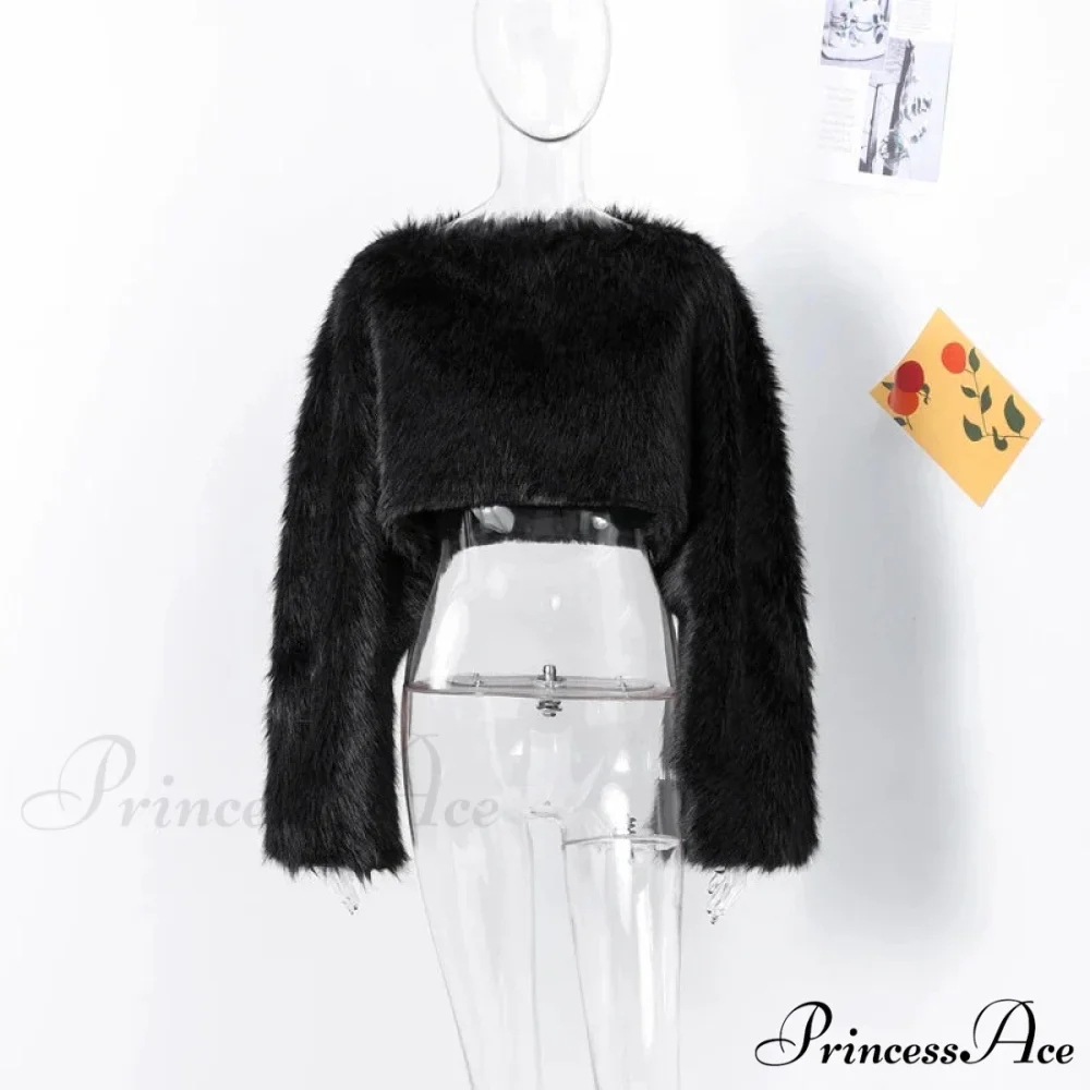 Short Neck Short Revealed Belly Coat - Image 6