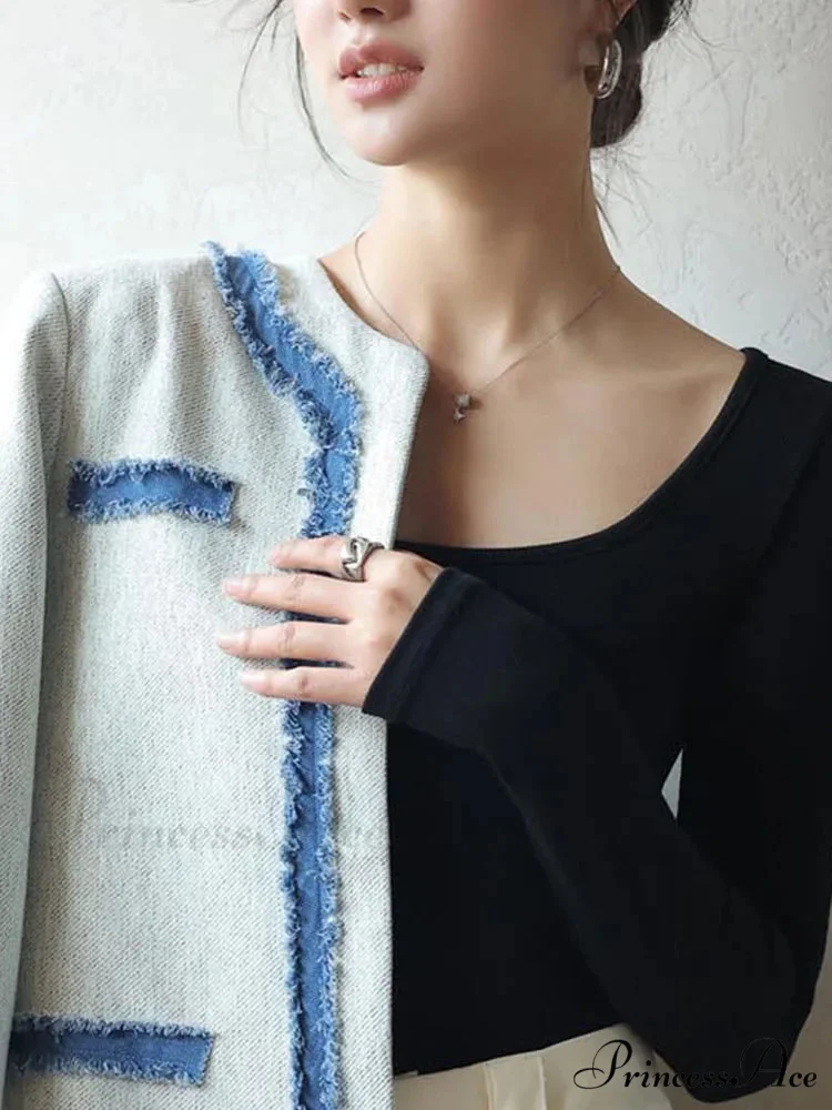 Short Neck Undercoat Trim Fit Sweater - Image 5