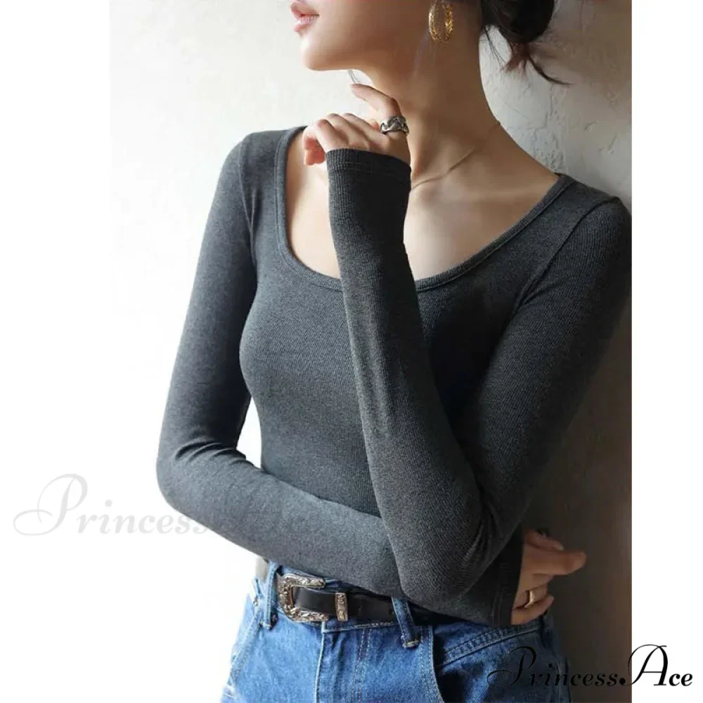 Short Neck Undercoat Trim Fit Sweater - Image 9
