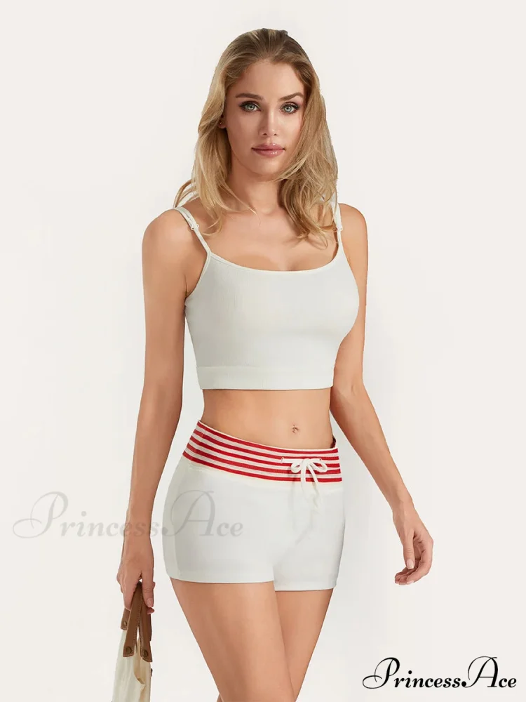 Short Striped Drawstring Short - Image 5