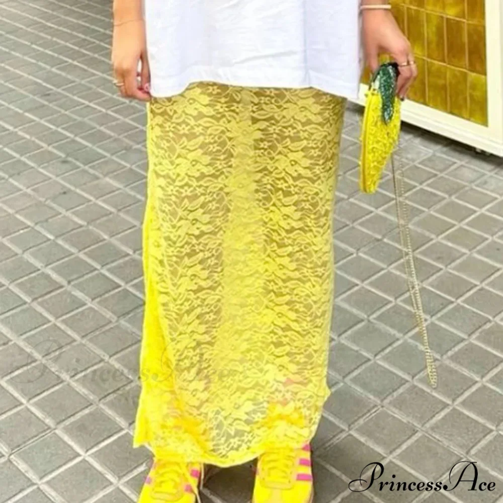 Short Waist Transparent Skirt