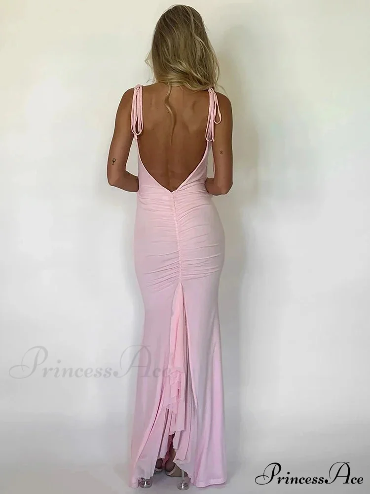 Siren Sleek Fitted Long Holiday Dress - Image 4