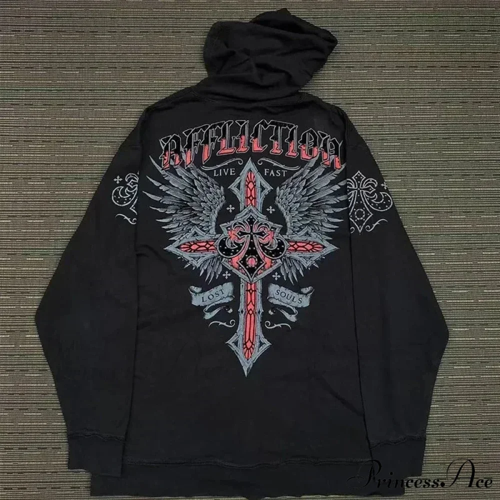 Skeleton Pattern Hooded Sweater - Image 15
