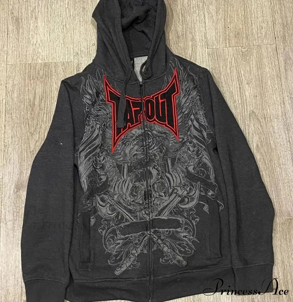 Skeleton Pattern Hooded Sweater - Image 3