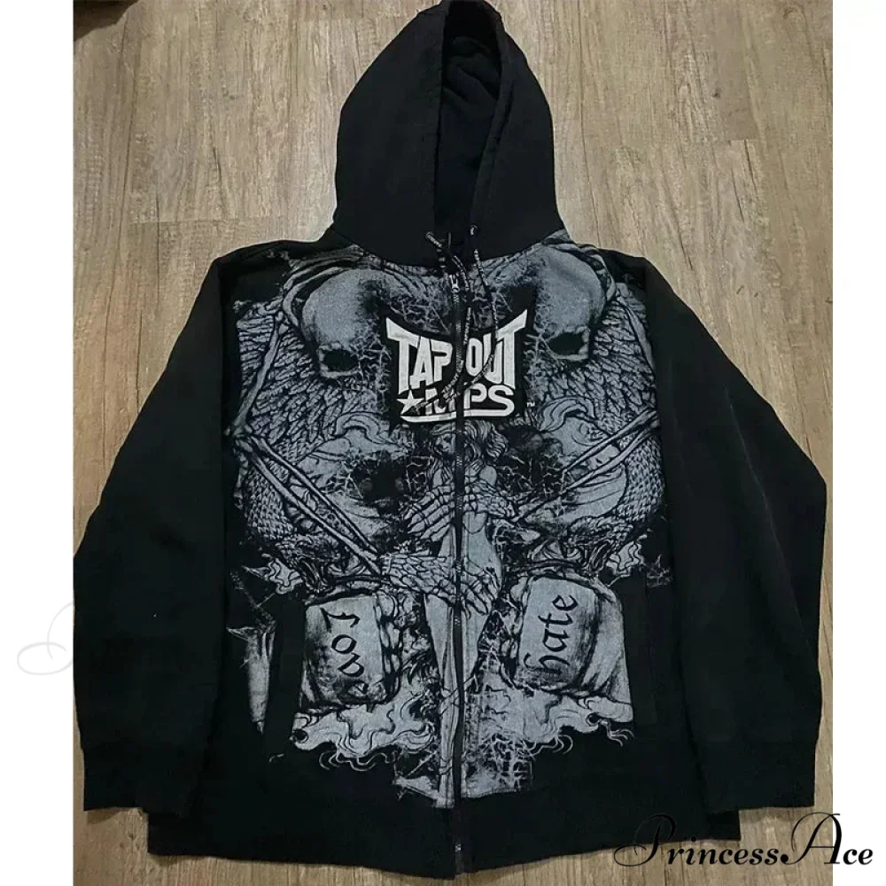 Skeleton Pattern Hooded Sweater - Image 8