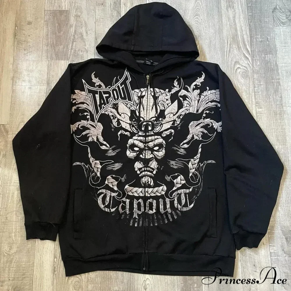 Skull Vintage Zipper Hoodie - Image 11