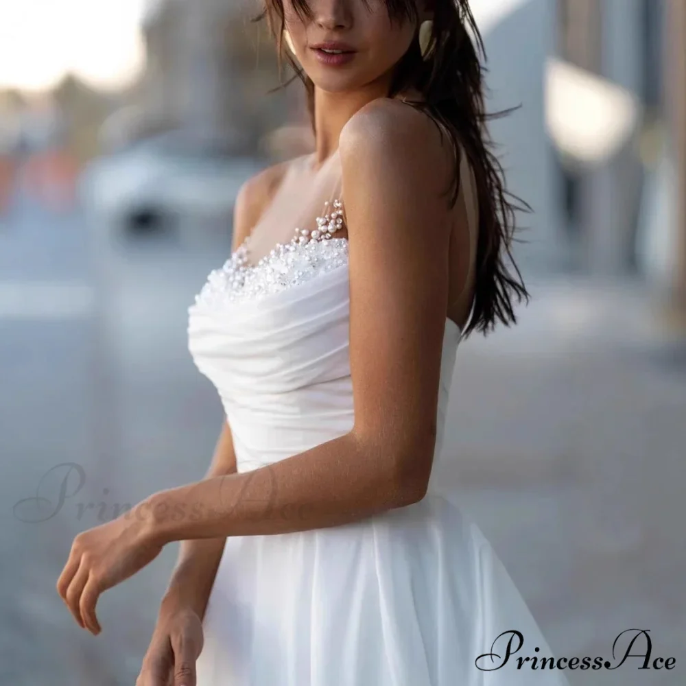 Sleeveless Charming Lace Extended Trail Bridal Gown - Image 3