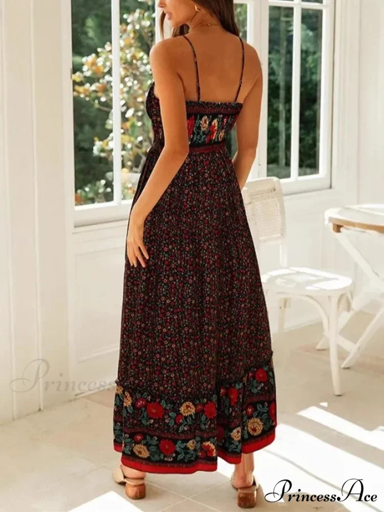 Sleeveless Holiday Summer Long Beach Boho Dress - Image 6