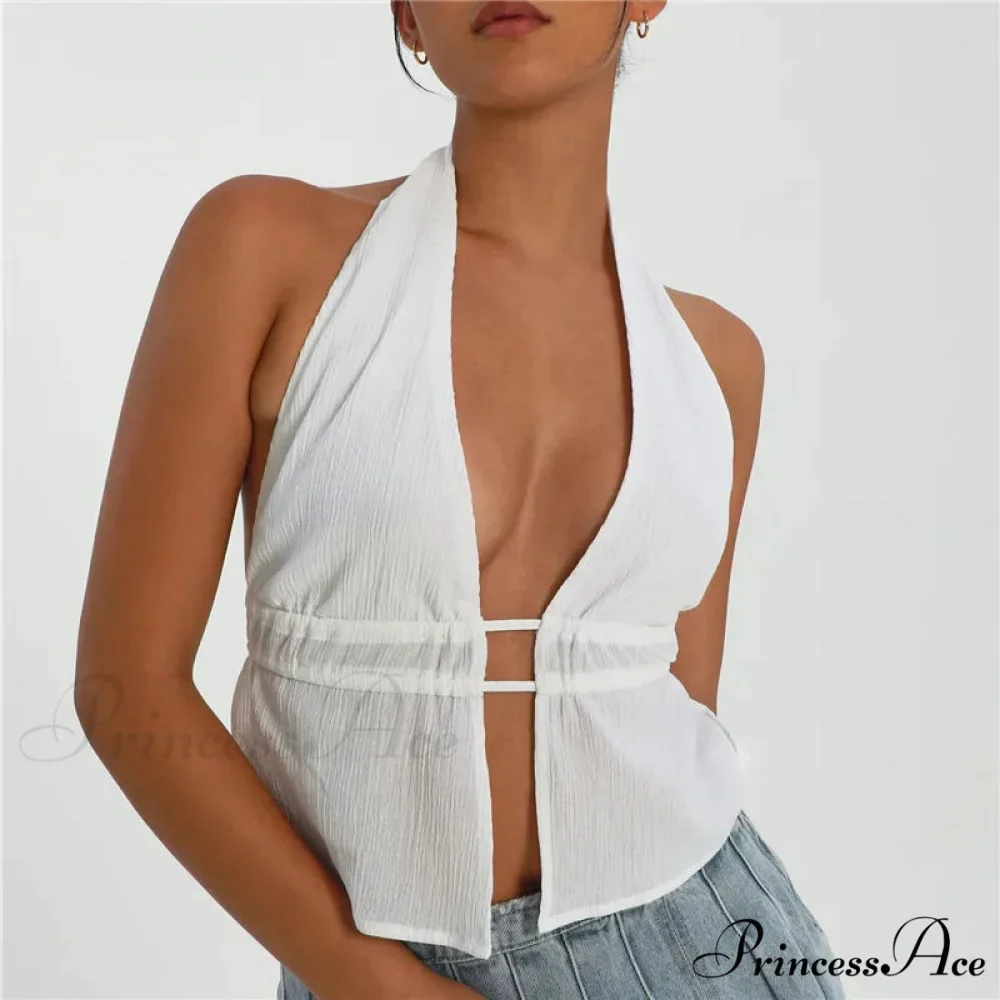 Sleeveless Knot Front Crop Top - Image 2
