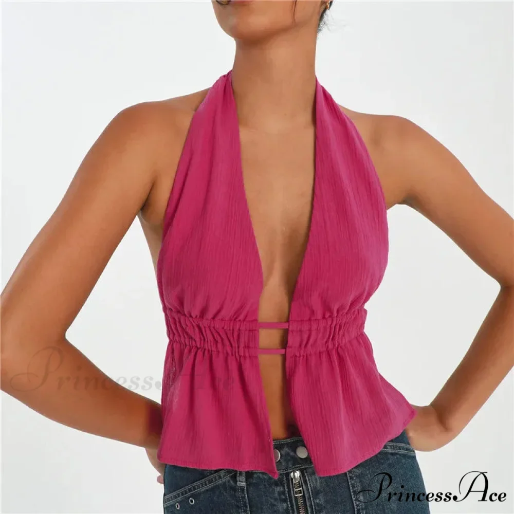 Sleeveless Knot Front Crop Top - Image 5