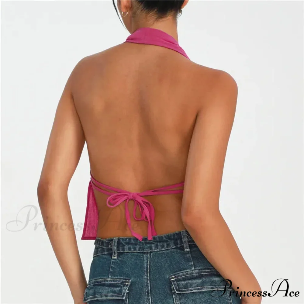 Sleeveless Knot Front Crop Top - Image 6
