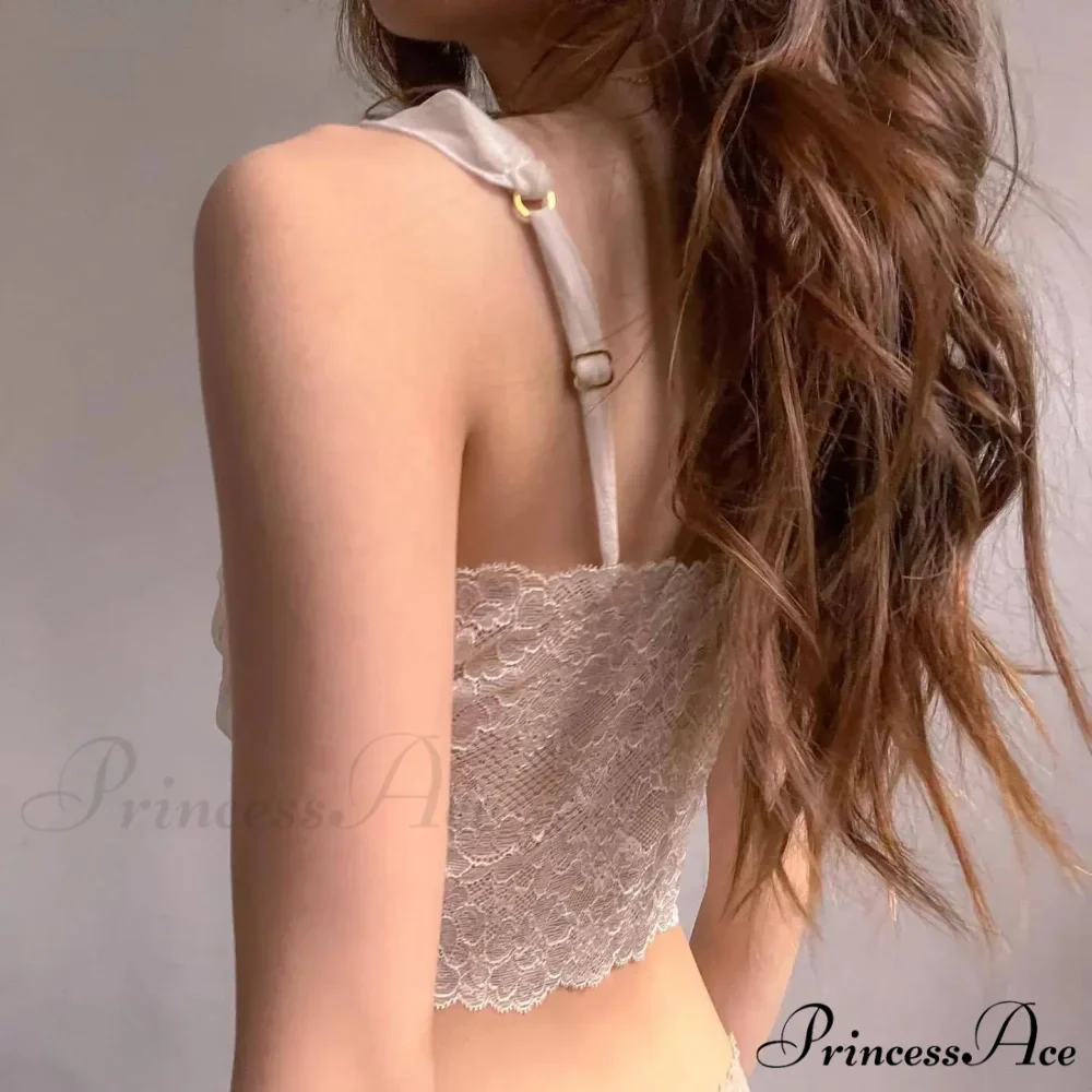 Sleeveless Lace Mesh Flirtatious Korean Aesthetic Tank - Image 3