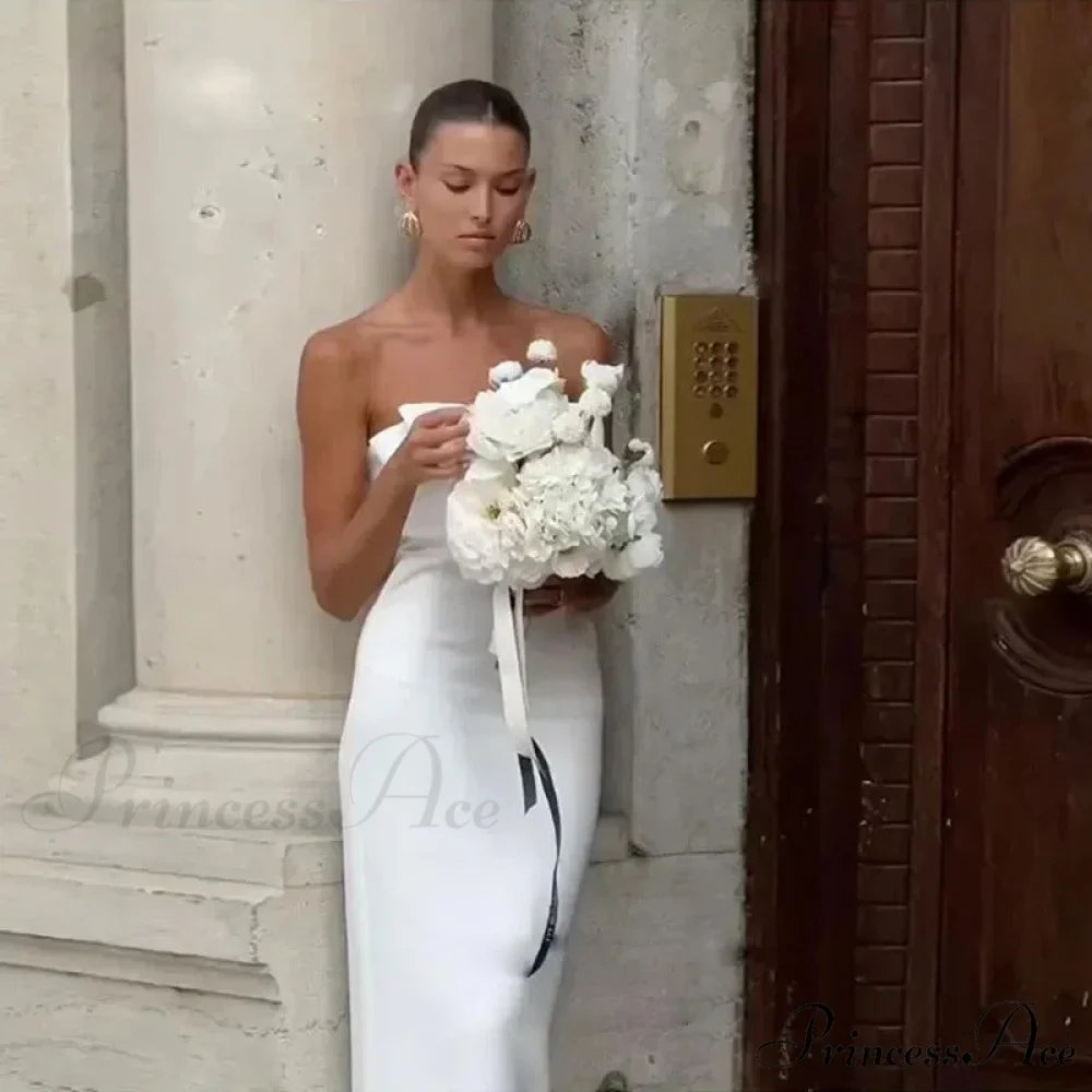 Sleeveless Ribbon Wedding Gown - Image 2