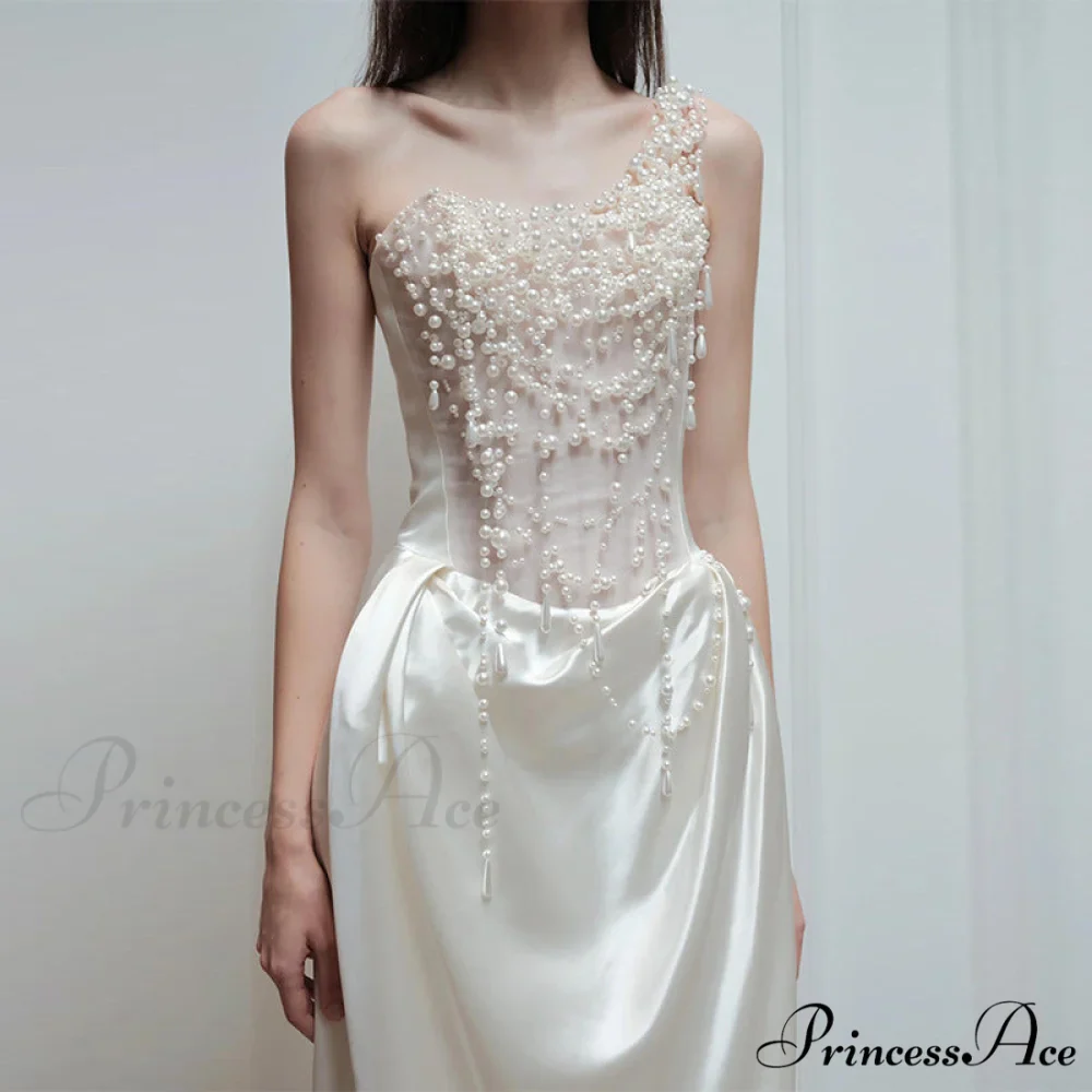 Sleeveless Silk Bead Bridal Gown - Image 3