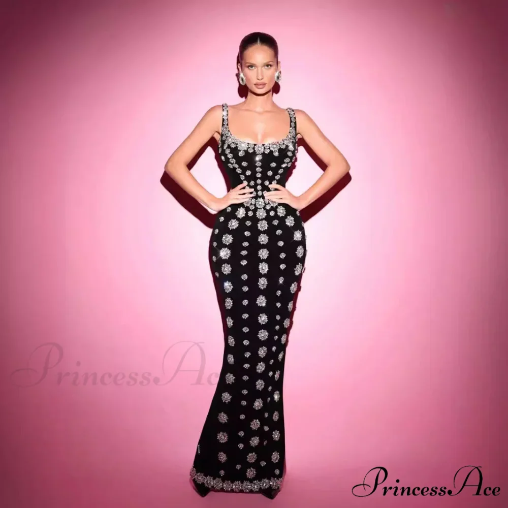 Sleeveless Sparkling Blossom Bandage Formal Gown - Image 2