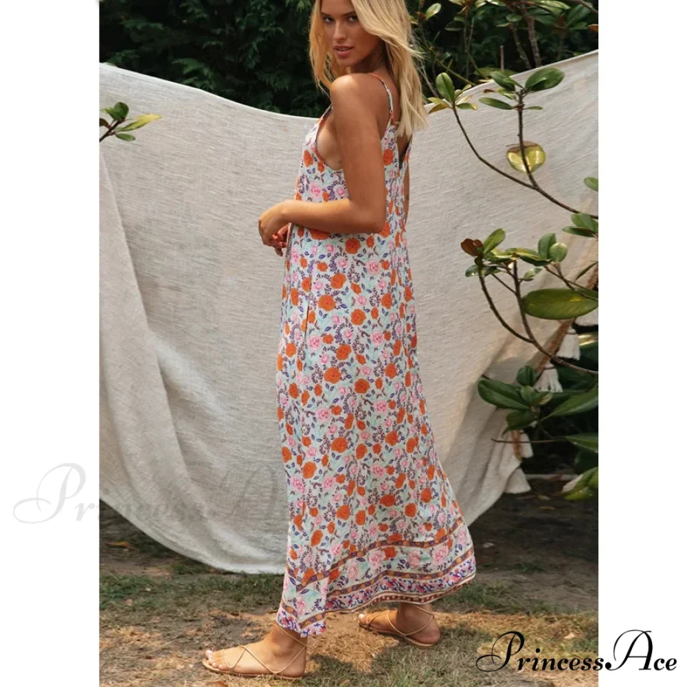 Sleeveless Strap Open Back Low-cut Summer Dress - Image 2