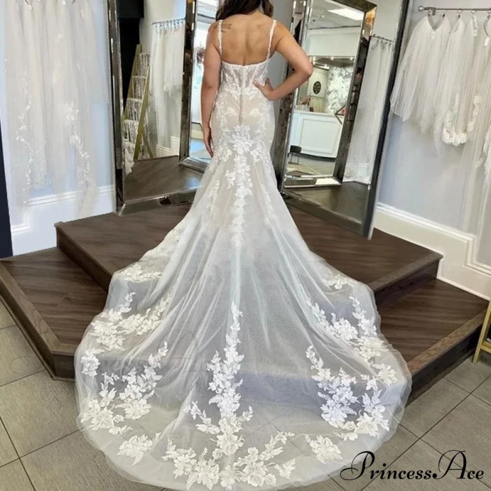 Sleeveless Trumpet Evening Marriage Gown - Image 2