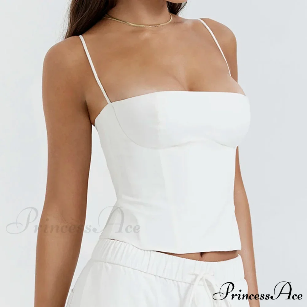 Slim Bodice Thin Strap Crop Top - Image 5