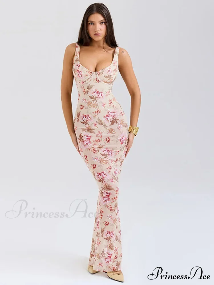 Slim Bodycon Maxi Vacation Dress - Image 3