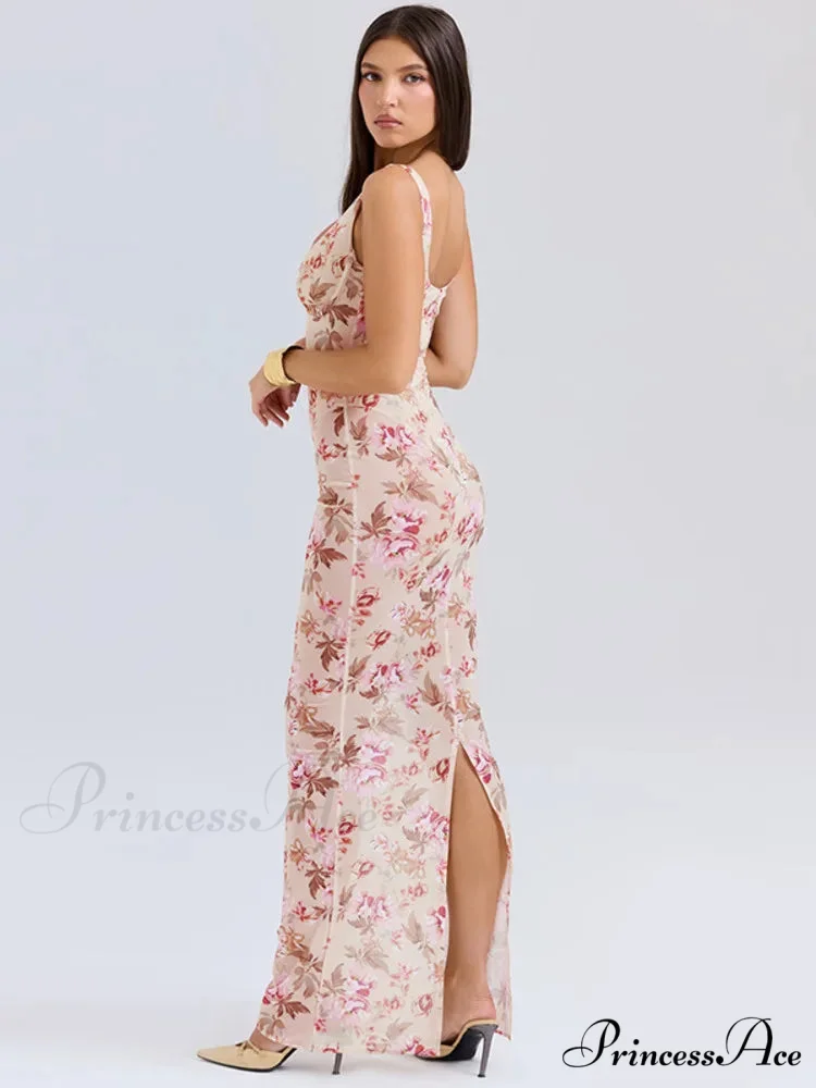 Slim Bodycon Maxi Vacation Dress - Image 4