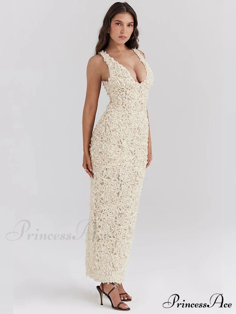 Slim Bodycon Maxi Vacation Dress - Image 3