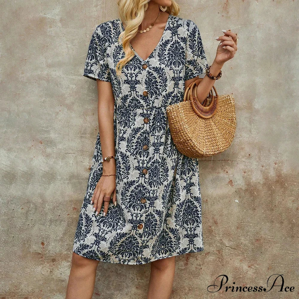 Slim Flower Casual Slim Summer Sundress - Image 2