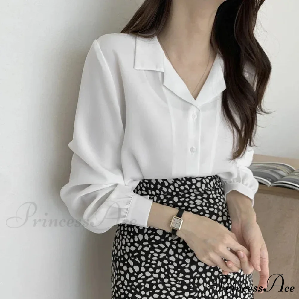 Slim Monochromatic Extended Sleeve Fold Over Collar Top - Image 6