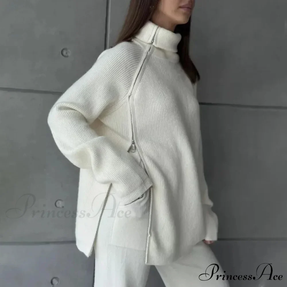 Slow Collar Zip Sweater - Image 11
