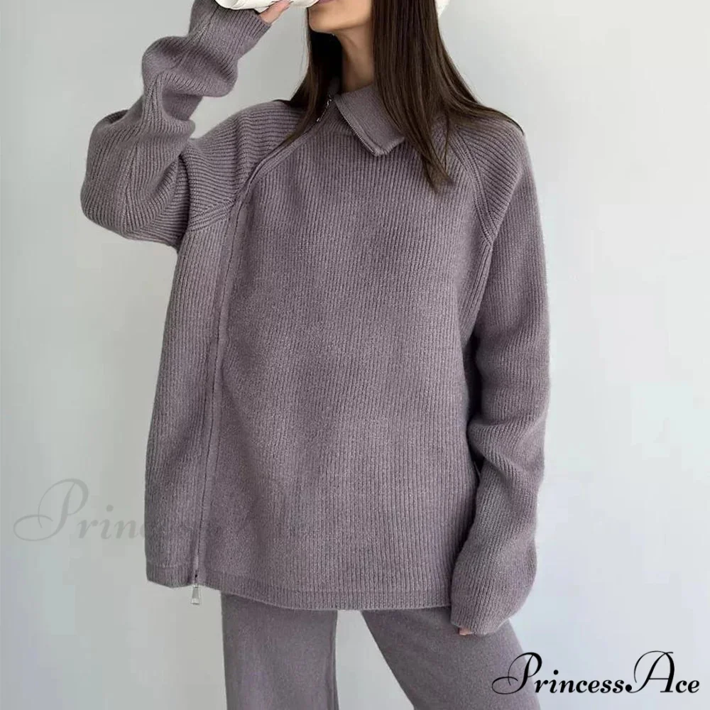 Slow Collar Zip Sweater - Image 6