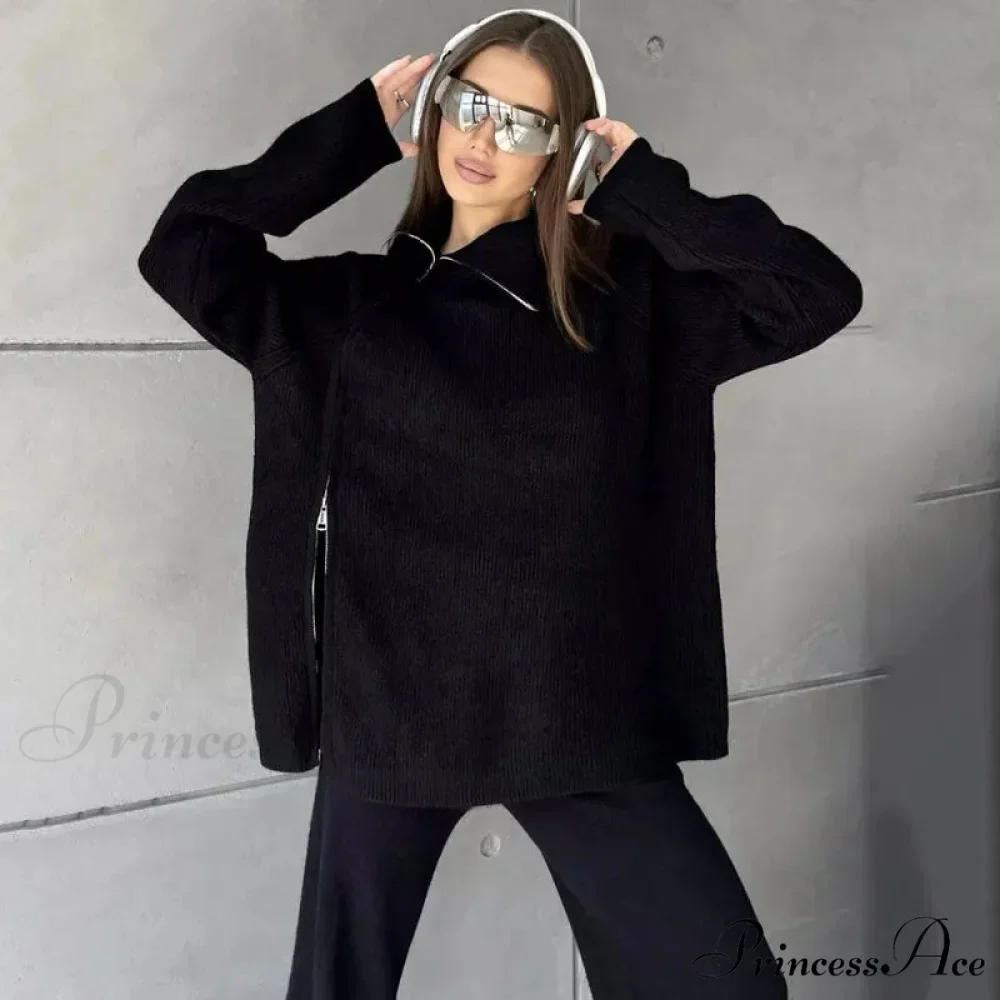 Slow Collar Zip Sweater - Image 7