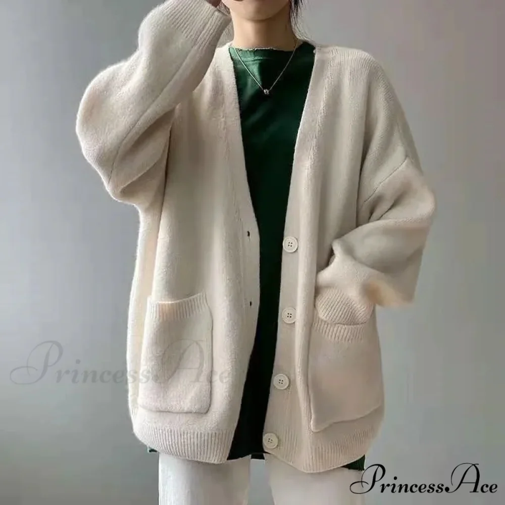Sluggish Breeze Gold Solo-Buttoned Knitted Cardigan - Image 13