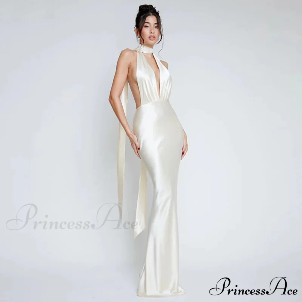 Smooth Deep V Neck Holiday Dress - Image 3