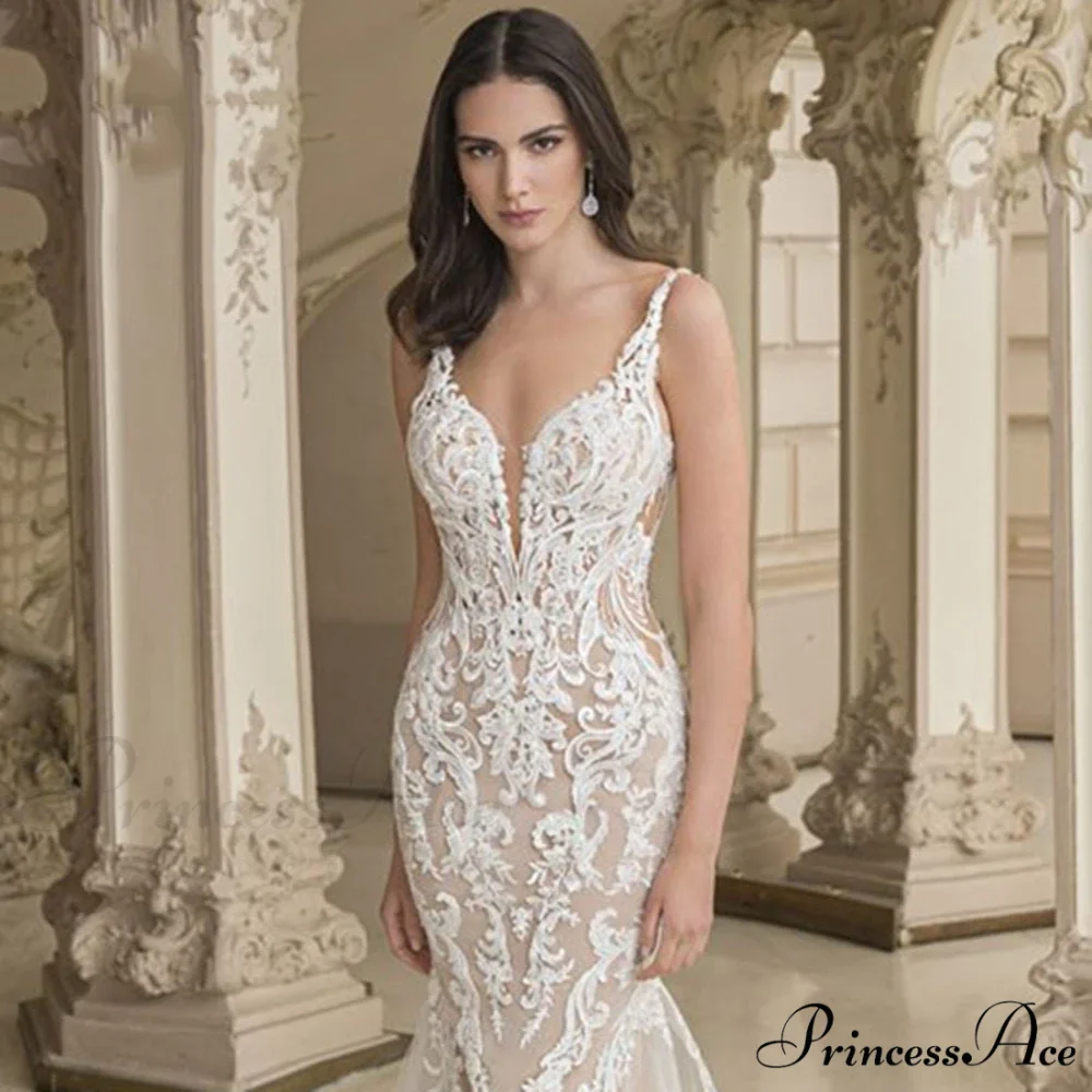 Smooth Mermaid Strap Wedding Gown - Image 2