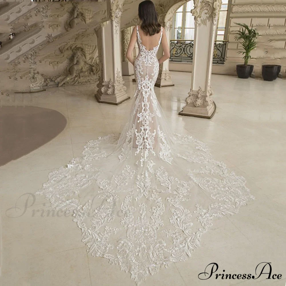 Smooth Mermaid Strap Wedding Gown - Image 3