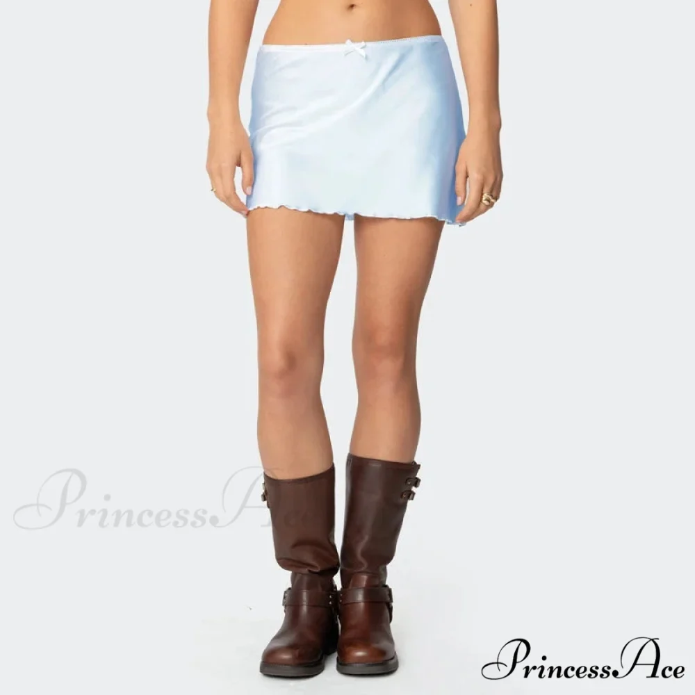 Smooth Monotone Lower Waist Skirt - Image 5