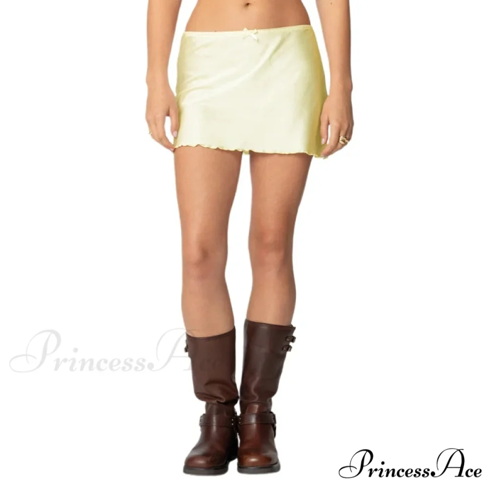 Smooth Monotone Lower Waist Skirt - Image 7