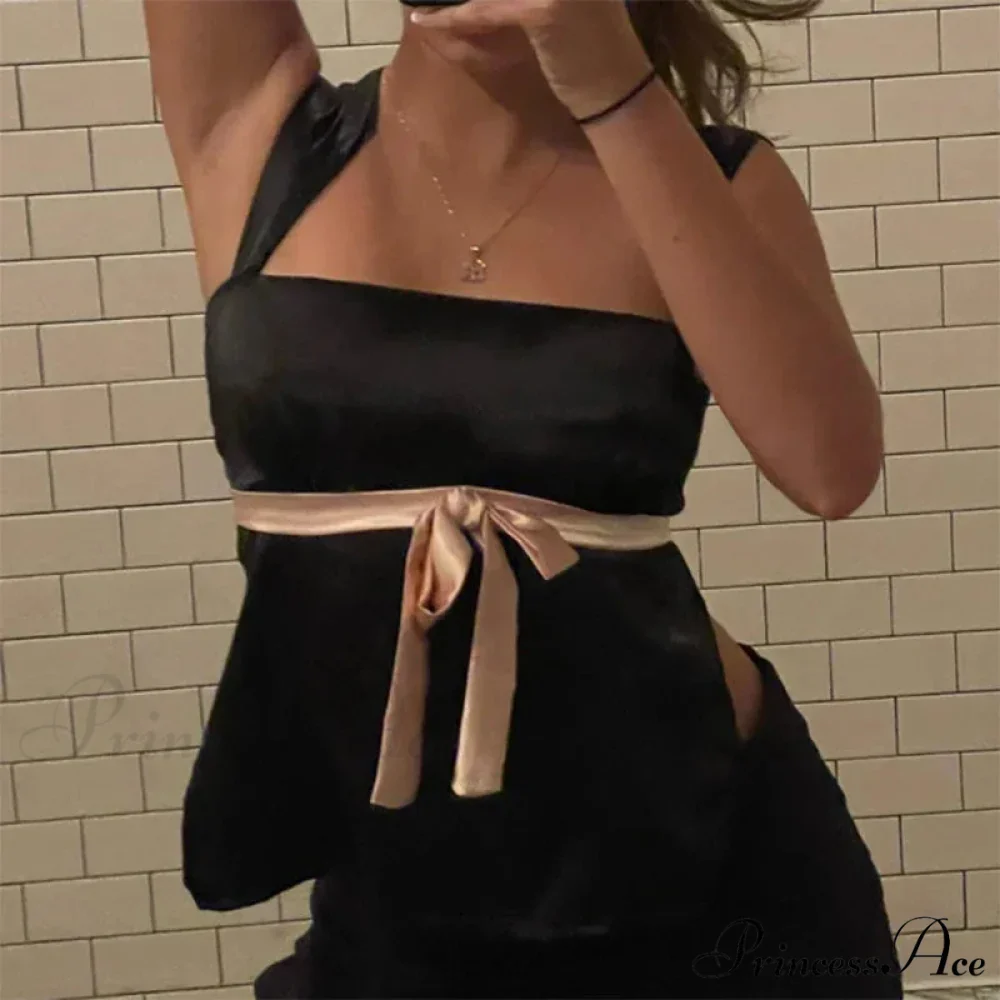 Smooth Ribbon Tie Milkmaid Open-Back Crop Top - Image 5