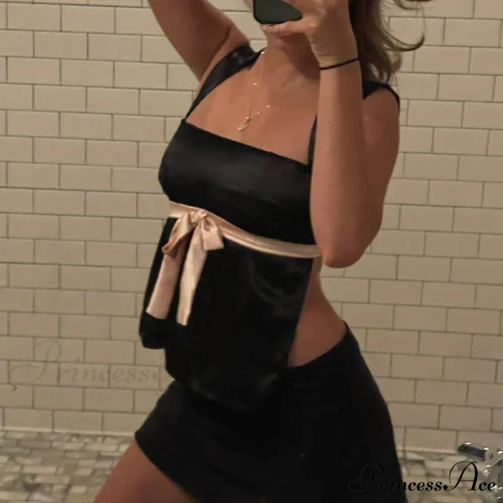 Smooth Ribbon Tie Milkmaid Open-Back Crop Top - Image 7