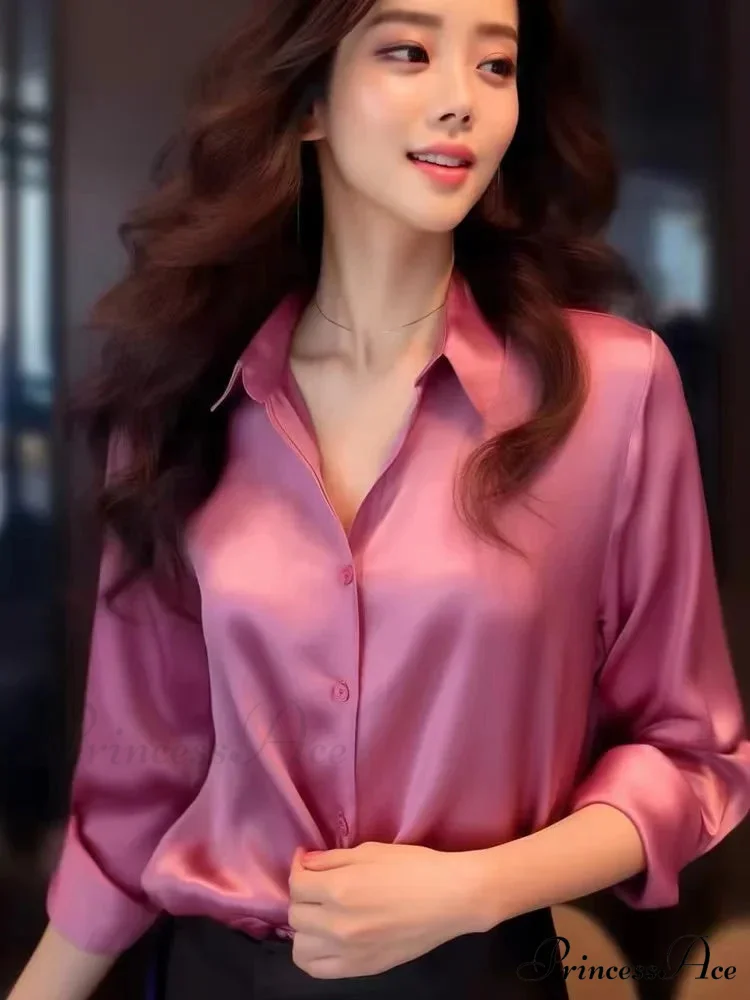 Smooth Solid Extended Sleeve Turtleneck Blouse - Image 11