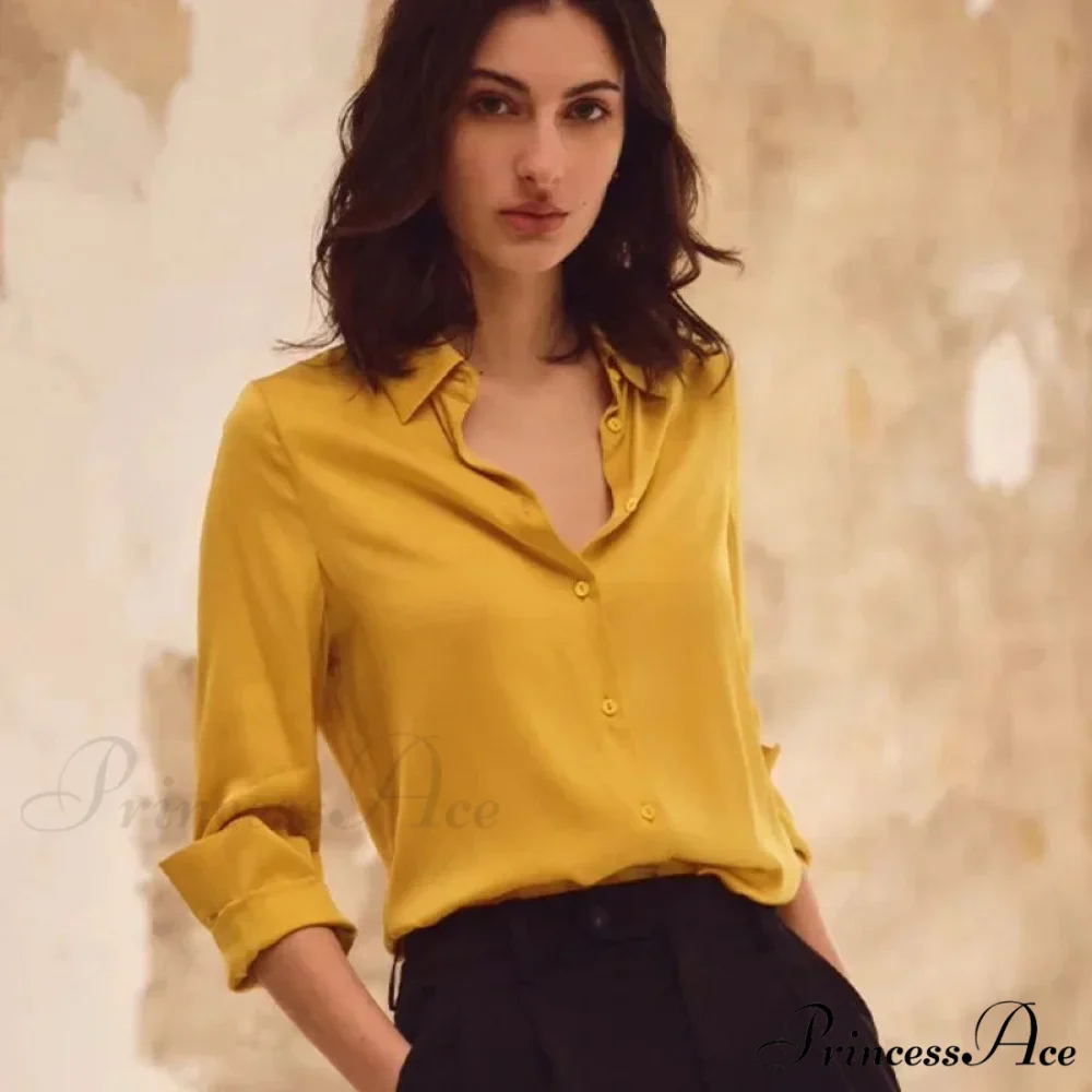 Smooth Solid Extended Sleeve Turtleneck Blouse - Image 5