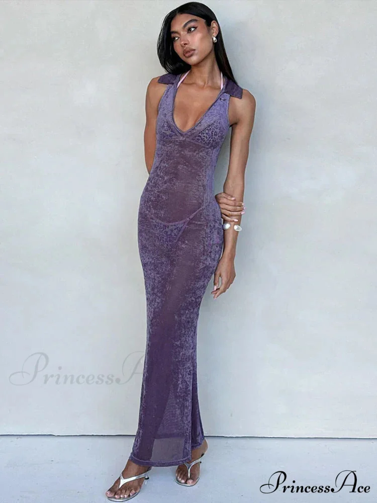Smooth Viewpoint Fold-over Collar Holiday Dress - Image 4